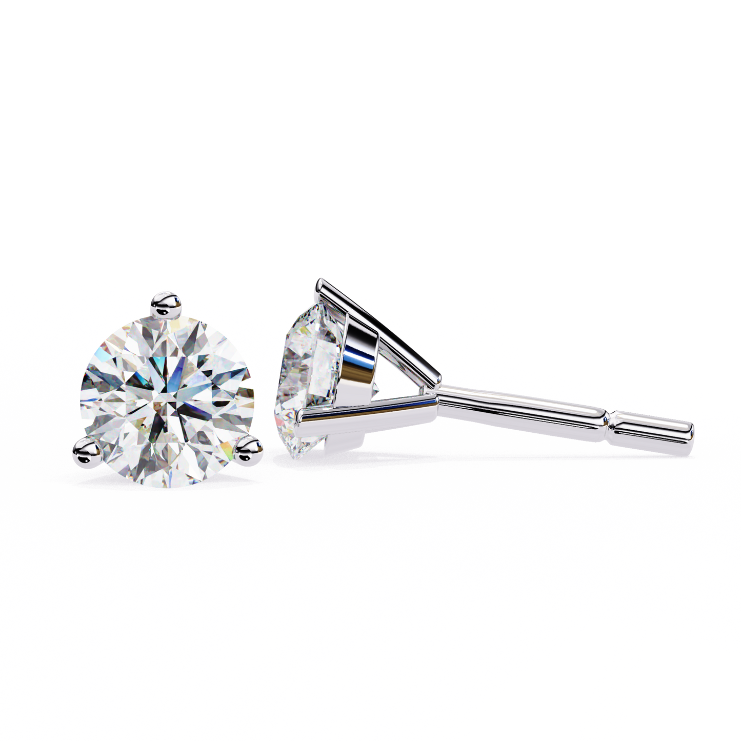 Round Solitaire Studs
