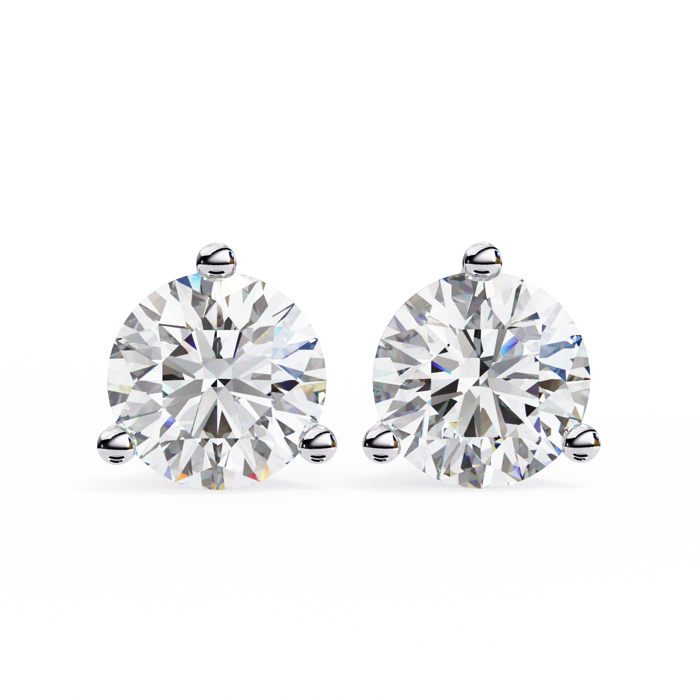 Round Solitaire Studs